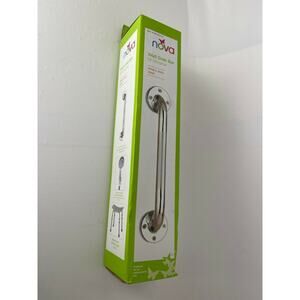 Nova Wall Grab Bar Heavy Duty Steel, Support Balance Shower Wall Chrome 12"